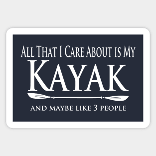 Kayaker - Care About my Kayak Sticker